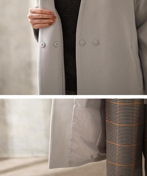 Gready Brilliant（グレディブリリアン）の「Ｓ１００ビーバー＿キーＮ（その他アウター・レディース・グレー/ブルー・FREE）」の4枚目の写真