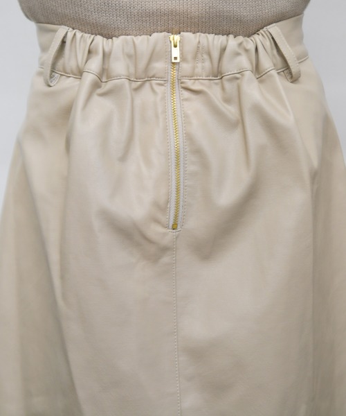 PairPair（ペアペア）の「フェイクレザー台形スカート（スカート・レディース・ブラック/モカ/アイボリー・FREE）」の14枚目の写真