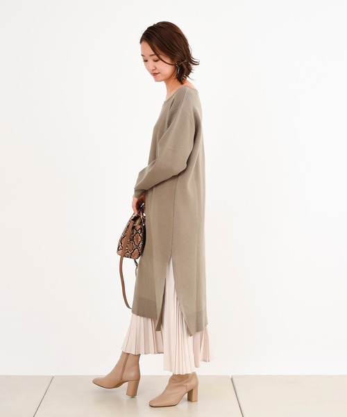 DouDou（ドゥドゥ）の「スカートセットニットワンピース（ワンピース・レディース・ホワイト/ベージュ・FREE）」の7枚目の写真