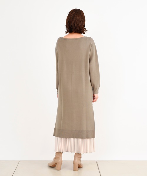 DouDou（ドゥドゥ）の「スカートセットニットワンピース（ワンピース・レディース・ホワイト/ベージュ・FREE）」の10枚目の写真