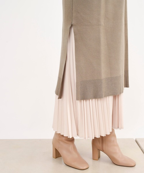 DouDou（ドゥドゥ）の「スカートセットニットワンピース（ワンピース・レディース・ホワイト/ベージュ・FREE）」の13枚目の写真