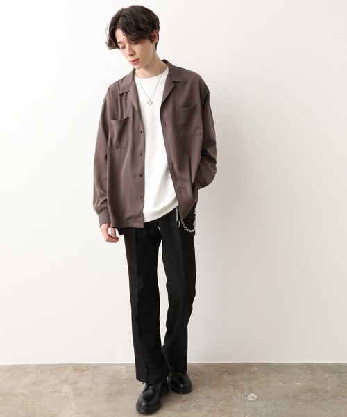 JUNRED（ジュンレッド）の「(美シルエット・高機能を兼ね備えた)ウォッシャブルサージセミフレア（その他パンツ・メンズ・ブラック/ベージュ系その他・S/M/L）」の5枚目の写真