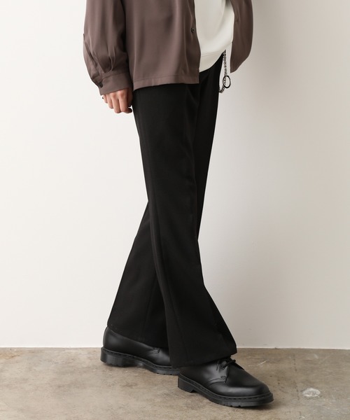 JUNRED（ジュンレッド）の「(美シルエット・高機能を兼ね備えた)ウォッシャブルサージセミフレア（その他パンツ・メンズ・ブラック/ベージュ系その他・S/M/L）」の3枚目の写真