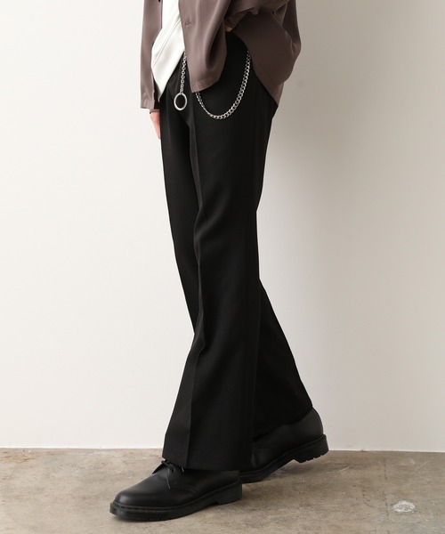 JUNRED（ジュンレッド）の「(美シルエット・高機能を兼ね備えた)ウォッシャブルサージセミフレア（その他パンツ・メンズ・ブラック/ベージュ系その他・S/M/L）」の12枚目の写真