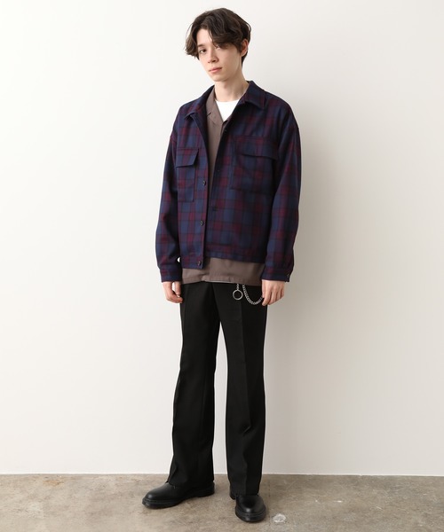 JUNRED（ジュンレッド）の「(美シルエット・高機能を兼ね備えた)ウォッシャブルサージセミフレア（その他パンツ・メンズ・ブラック/ベージュ系その他・S/M/L）」の14枚目の写真