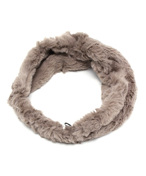 Kastane（カスタネ）の「【Kastane】ファーヘアバンド（ヘアバンド・レディース・ピンクベージュ/ブラウン・FREE）」の2枚目の写真