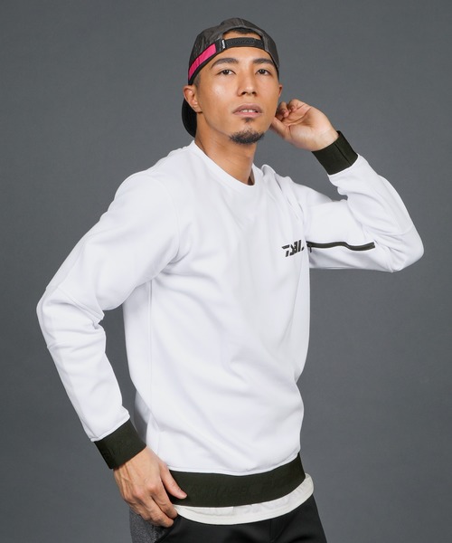 The DUFFER of ST.GEORGE(�U�_�t�@�[�I�u�Z���g�W���[�W)�́kBLACK LABEL�lLOGO RIB SMOOTH CREW�F�z������ ���S���u �N���[�X�E�F�b�g(�X�E�F�b�g)