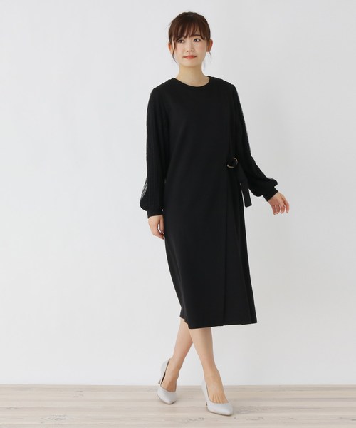 セール M L 袖レースサイドベルトワンピース ワンピース Dreskip ドレスキップ のファッション通販 Zozotown