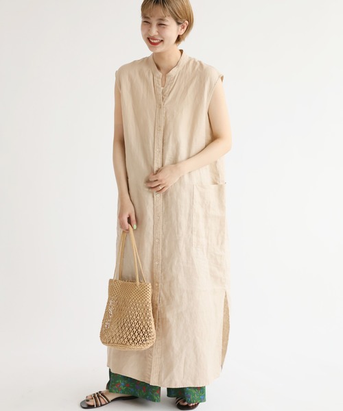 JOURNAL STANDARD(ジャーナルスタンダード)の「《WEB限定》JS+eテレデラン40リネンワンピース◆(ワンピース)」|ベージュ