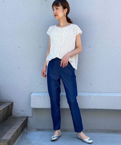 PICCIN(ピッチン)の「ドットフロントタックブラウス(シャツ/ブラウス・レディース・ホワイト系その他/ブラック系その他・M)」の15枚目の写真