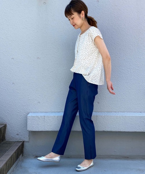 PICCIN(ピッチン)の「ドットフロントタックブラウス(シャツ/ブラウス・レディース・ホワイト系その他/ブラック系その他・M)」の16枚目の写真