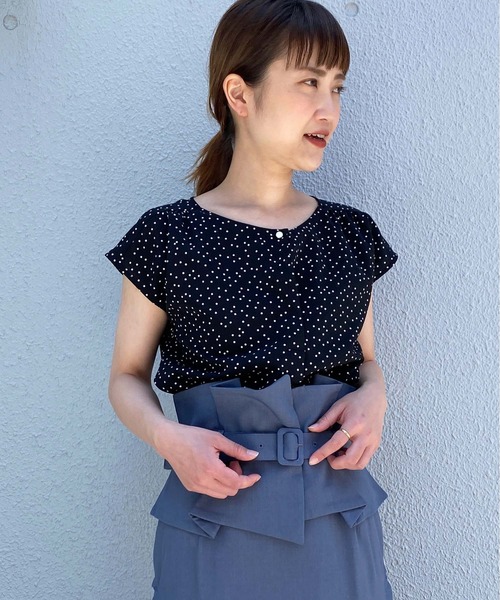PICCIN(ピッチン)の「ドットフロントタックブラウス(シャツ/ブラウス・レディース・ホワイト系その他/ブラック系その他・M)」の18枚目の写真