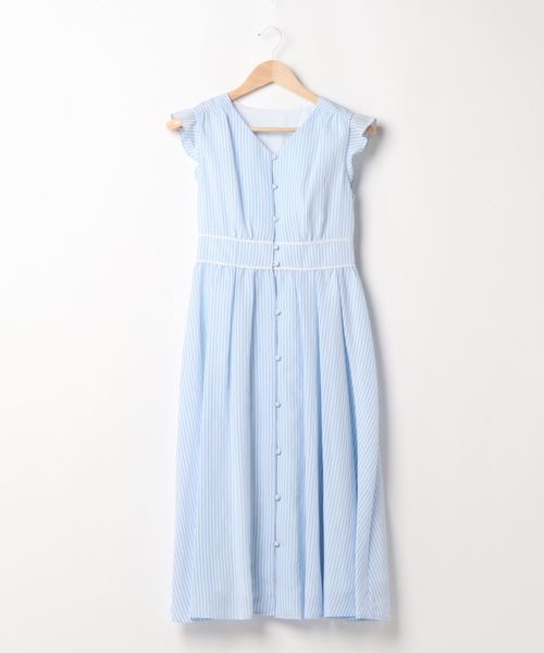 Laisse Passe レッセパッセ の ストライプロングワンピース ワンピース Wear