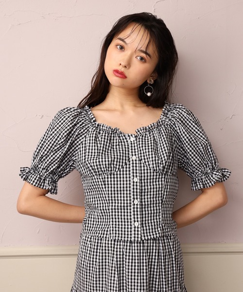 one after another NICE CLAUP（ワンアフターアナザーナイスクラップ）の「パフスリーブチェックブラウス（シャツ/ブラウス・レディース・ブラック/ブラウン/ベージュ・FREE）」の21枚目の写真