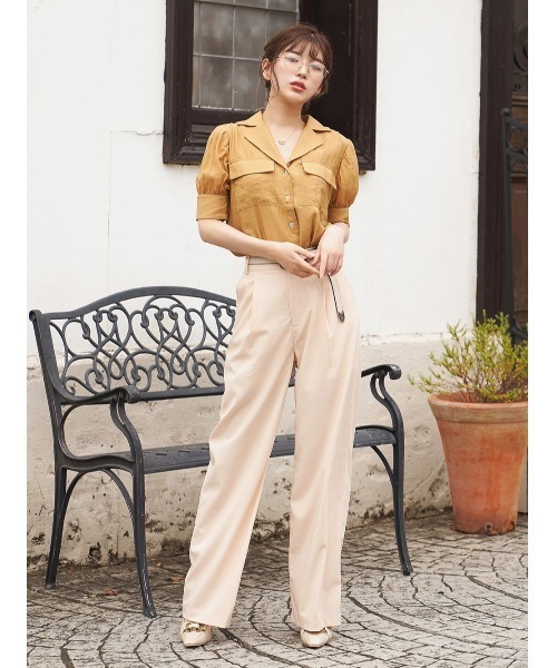 Darich(ダーリッチ)の「セミルーズワイドパンツ(その他パンツ・レディース・マルチ/ブラック/アイボリー・S/M/XS)」の6枚目の写真