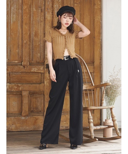 Darich(ダーリッチ)の「セミルーズワイドパンツ(その他パンツ・レディース・マルチ/ブラック/アイボリー・S/M/XS)」の9枚目の写真
