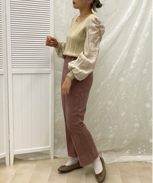 apres jour(アプレジュール)の「スエードパンツ【ZOZOTOWN限定アイテム】(その他パンツ・レディース・アイボリー/モカ/ブルー系その他/スモークピンク・SMALL/MEDIUM)」の20枚目の写真