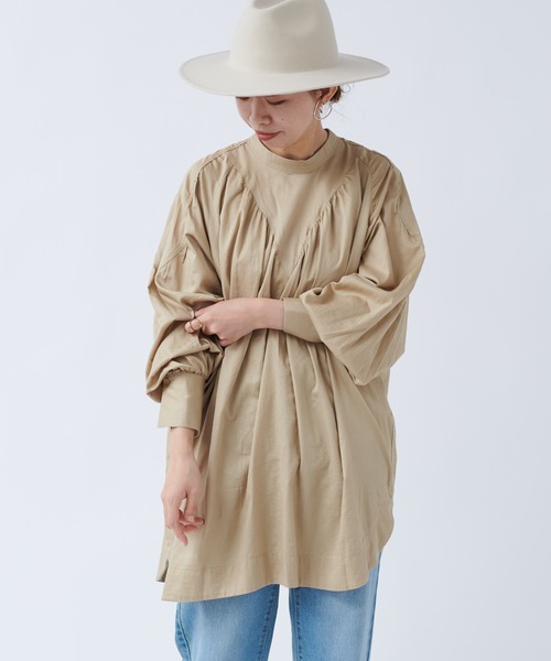 DouDou（ドゥドゥ）の「ハイネック切替ブラウス（シャツ/ブラウス・レディース・ブラック/ベージュ・FREE）」の22枚目の写真