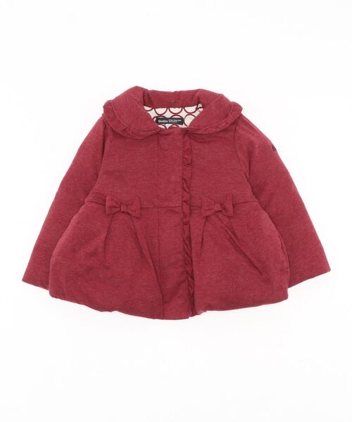 BeBe（ベベ）の「BeBe/べべ リボン フリル 中綿 コート（その他アウター・キッズ・エンジ/グレー・100/140/120/90/110/130）」の2枚目の写真