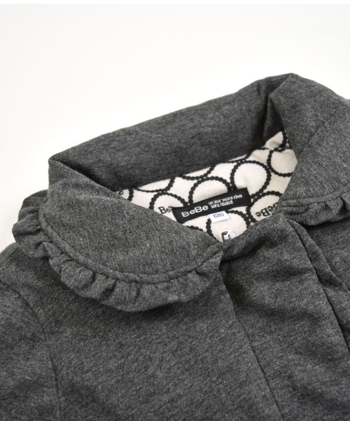 BeBe（ベベ）の「BeBe/べべ リボン フリル 中綿 コート（その他アウター・キッズ・エンジ/グレー・100/140/120/90/110/130）」の4枚目の写真