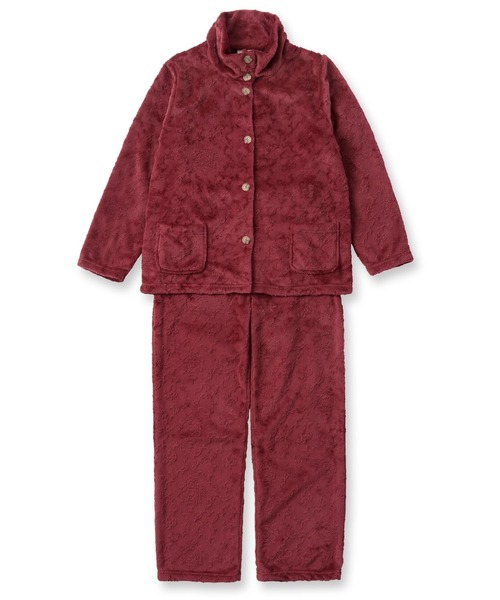 fran de lingerie(フランデランジェリー)の「memory fleece set-up襟付き&前開き・上下セット(ルームウェア/パジャマ・レディース・ライトブラウン/ダークブルー/ワイン/グレイッシュブルー/コーラルピンク・M-L)」の22枚目の写真