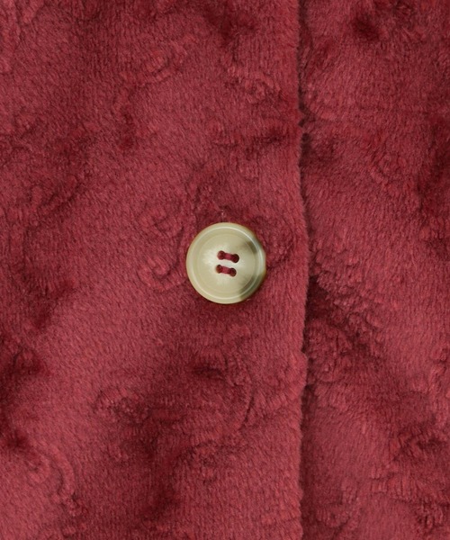 fran de lingerie(フランデランジェリー)の「memory fleece set-up襟付き&前開き・上下セット(ルームウェア/パジャマ・レディース・ライトブラウン/ダークブルー/ワイン/グレイッシュブルー/コーラルピンク・M-L)」の8枚目の写真