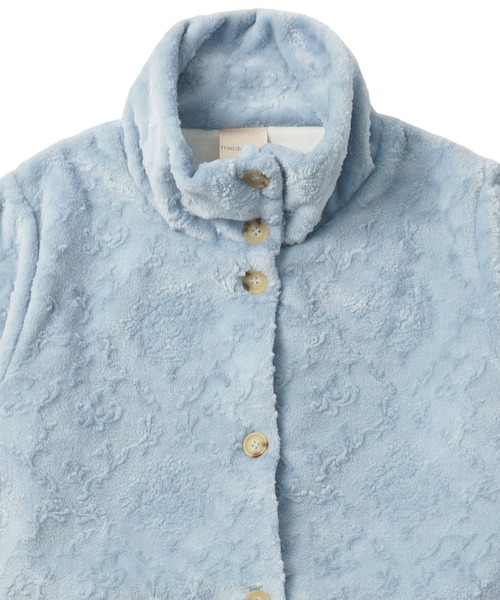 fran de lingerie(フランデランジェリー)の「memory fleece set-up襟付き&前開き・上下セット(ルームウェア/パジャマ・レディース・ライトブラウン/ダークブルー/ワイン/グレイッシュブルー/コーラルピンク・M-L)」の10枚目の写真