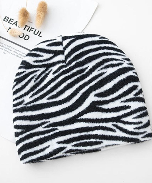 チェック柄 ヒョウ柄 ゼブラ柄 牛柄 ニットハット ニットキャップ ビーニー Aimoha アイモハ のファッション通販 Zozotown