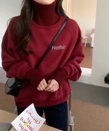 ハイネックリブニットドッキングトレーナー