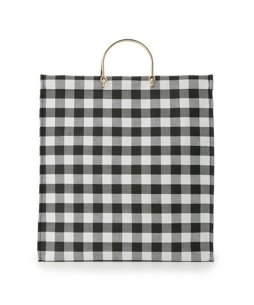 LILY BROWN(リリーブラウン)の「メタルハンドルトートバッグ(トートバッグ・レディース・ゴールド/ボルドー/ブラック・FREE)」の5枚目の写真