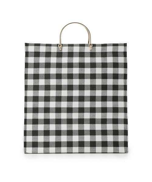 LILY BROWN(リリーブラウン)の「メタルハンドルトートバッグ(トートバッグ・レディース・ゴールド/ボルドー/ブラック・FREE)」の6枚目の写真