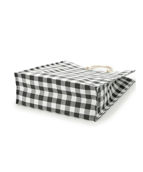 LILY BROWN(リリーブラウン)の「メタルハンドルトートバッグ(トートバッグ・レディース・ゴールド/ボルドー/ブラック・FREE)」の8枚目の写真