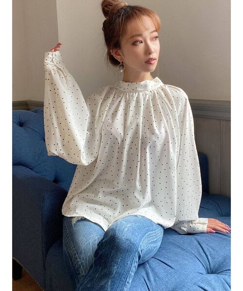 RESEXXY（リゼクシー）の「タイ付きブラウス（シャツ/ブラウス・レディース・その他1/ピンク/アイボリー・FREE）」の7枚目の写真