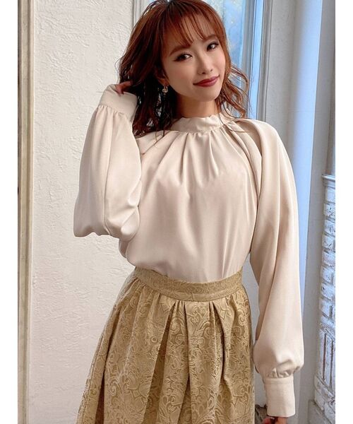 RESEXXY（リゼクシー）の「タイ付きブラウス（シャツ/ブラウス・レディース・その他1/ピンク/アイボリー・FREE）」の8枚目の写真