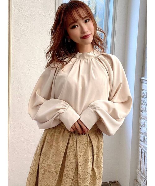 RESEXXY（リゼクシー）の「タイ付きブラウス（シャツ/ブラウス・レディース・その他1/ピンク/アイボリー・FREE）」の9枚目の写真