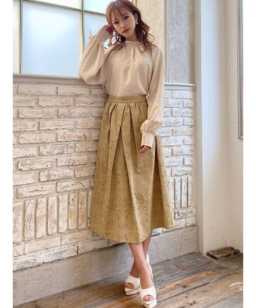 RESEXXY（リゼクシー）の「タイ付きブラウス（シャツ/ブラウス・レディース・その他1/ピンク/アイボリー・FREE）」の10枚目の写真