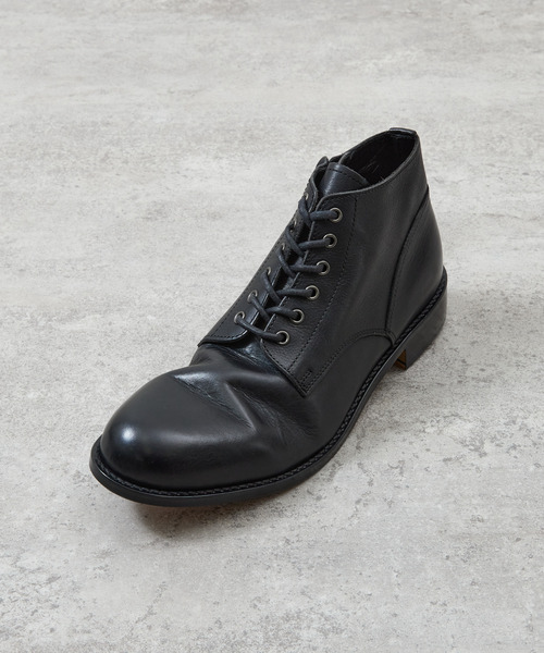 PADRONE（パドローネ）の「PADRONE パドローネ / CHUKKA BOOTS with SIDE ZIP [BAGGIO] サイドジップ付レザーチャッカブーツ / PU7358-1205（ブーツ・メンズ・アッシュグレー/ブラック/ベージュ/キャメル/ダークブラウン・40/39/41/42/43）」の6枚目の写真