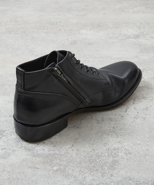 PADRONE（パドローネ）の「PADRONE パドローネ / CHUKKA BOOTS with SIDE ZIP [BAGGIO] サイドジップ付レザーチャッカブーツ / PU7358-1205（ブーツ・メンズ・アッシュグレー/ブラック/ベージュ/キャメル/ダークブラウン・40/39/41/42/43）」の12枚目の写真