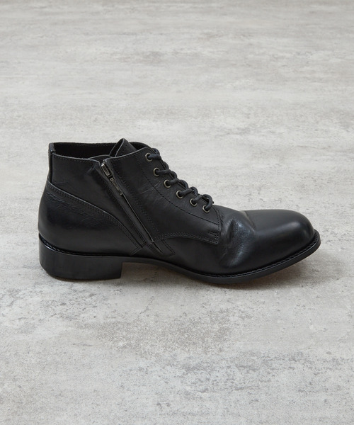 PADRONE（パドローネ）の「PADRONE パドローネ / CHUKKA BOOTS with SIDE ZIP [BAGGIO] サイドジップ付レザーチャッカブーツ / PU7358-1205（ブーツ・メンズ・アッシュグレー/ブラック/ベージュ/キャメル/ダークブラウン・40/39/41/42/43）」の13枚目の写真
