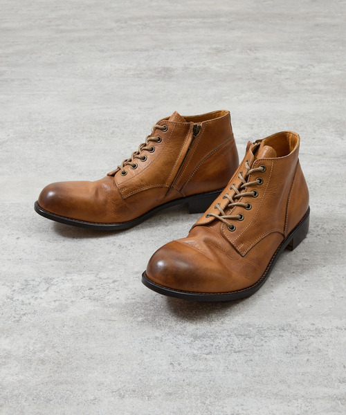 PADRONE パドローネ / CHUKKA BOOTS with SIDE ZIP [BAGGIO] サイド