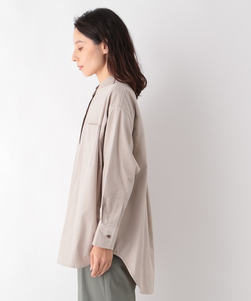 LEPSIM（レプシィム）の「コールバンドカラーシャツ　923965（シャツ/ブラウス・レディース・ピンク/モカ/グレイッシュベージュ・FREE）」の8枚目の写真