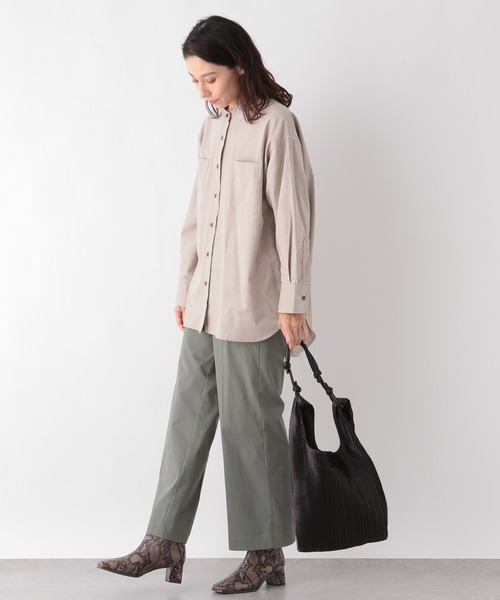 LEPSIM（レプシィム）の「コールバンドカラーシャツ　923965（シャツ/ブラウス・レディース・ピンク/モカ/グレイッシュベージュ・FREE）」の5枚目の写真