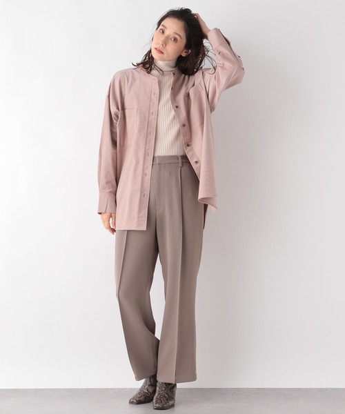 LEPSIM（レプシィム）の「コールバンドカラーシャツ　923965（シャツ/ブラウス・レディース・ピンク/モカ/グレイッシュベージュ・FREE）」の6枚目の写真