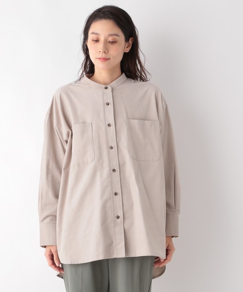LEPSIM（レプシィム）の「コールバンドカラーシャツ　923965（シャツ/ブラウス・レディース・ピンク/モカ/グレイッシュベージュ・FREE）」の7枚目の写真