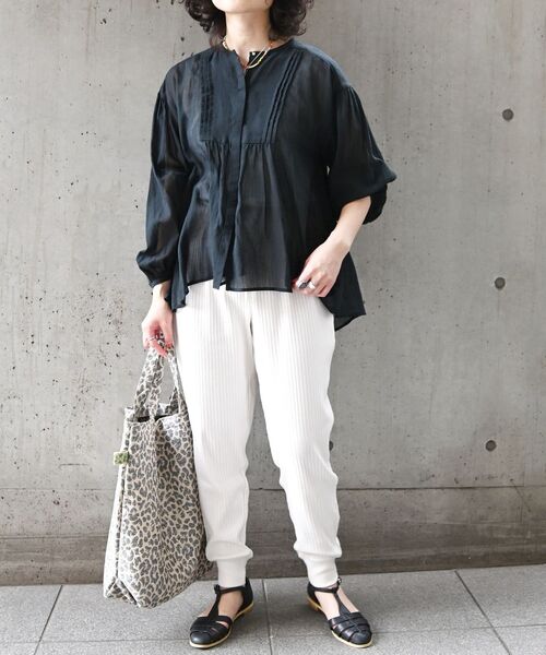 SHIPS any（シップス エニィ）の「SHIPS any: テレコ ジョグ パンツ◇◇（その他パンツ・レディース・ブラック/レンガ/ナチュラル/チャコールグレー・ONE SIZE）」の19枚目の写真