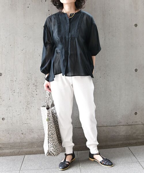 SHIPS any（シップス エニィ）の「SHIPS any: テレコ ジョグ パンツ◇◇（その他パンツ・レディース・ブラック/レンガ/ナチュラル/チャコールグレー・ONE SIZE）」の20枚目の写真