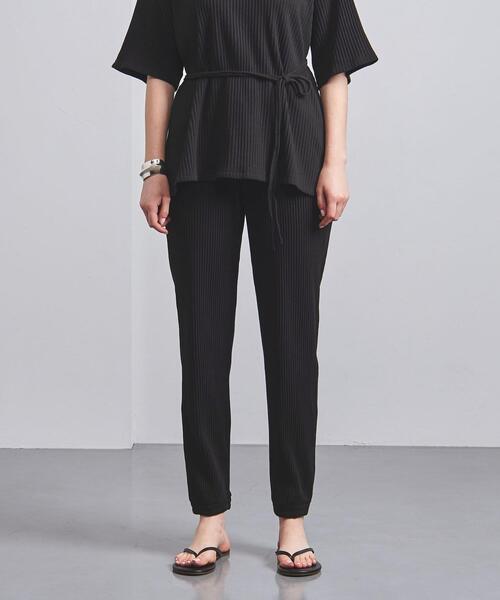 BASERANGE（ベースレンジ）の「＜BASERANGE（ベースレンジ）＞SHAW リブ パンツ（その他パンツ・レディース・オフホワイト/ブラック・X-SMALL）」の3枚目の写真