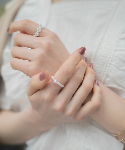 Heather(ヘザー)の「HEビーズリング 940525(リング・レディース・ホワイト系その他/パープル系その他・ONESIZE)」の3枚目の写真