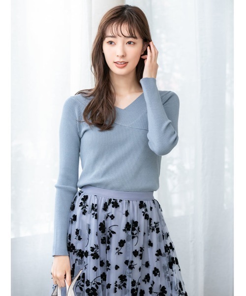 fifth（フィフス）の「フロッキーフラワーフレアスカート（スカート・レディース・ブラック/ブルー・MEDIUM）」の20枚目の写真