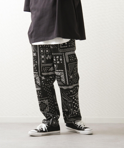 ZIP FIVE(ジップファイブ)の「【ZIP FIVE】【Cooker Pants】テーパードワイドイージーシェフパンツ(チノパンツ・レディース・ブラウン/ホワイト×ブラック/レオパード/ホワイト系/ブラック系/ブラック系1/ベージュ系/ブルー系/ベージュ/ストライプ/ライトベージュ/ネイビー/グレー系/パープル/オレンジ/アイボリー/カーキ/ブルー/ブラック/グリーン・LARGE/MEDIUM/X-LARGE/SMALL)」の5枚目の写真